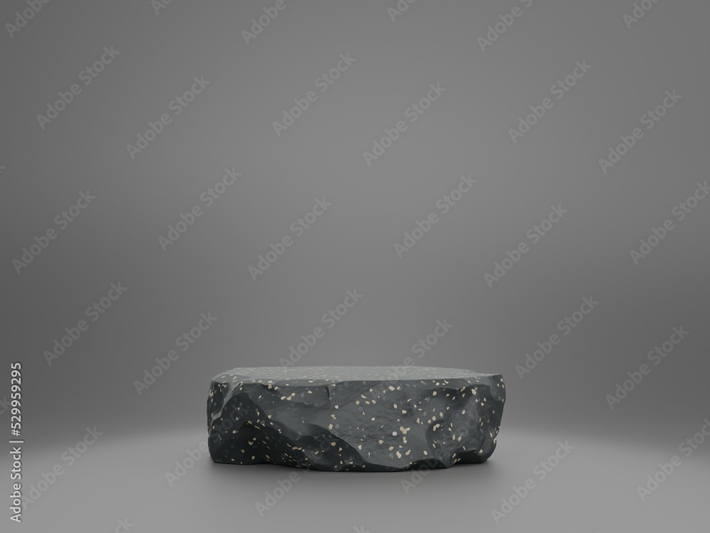 Naklejka premium Empty podium backdrop for product display with Terrazzo texture.