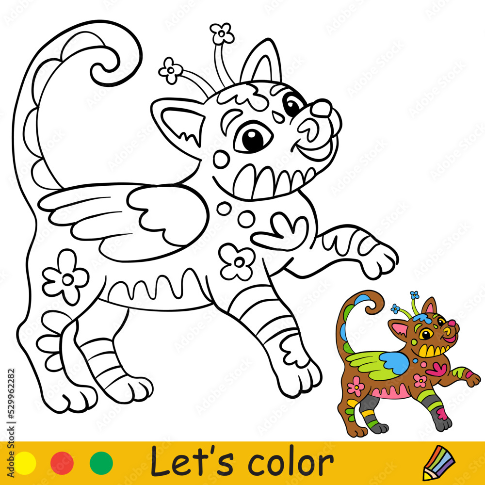Kids coloring with template a cute halloween pumpkins Stock Vector