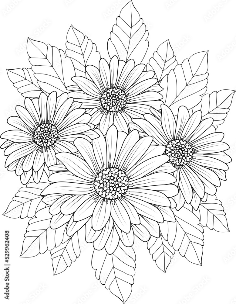 Set of decorative stylized outline sunflower isolated on white background. Highly detailed vector sketch illustration, doodling and zentangle style, tattoo design, bouquet of floral coloring page.
Set of decorative stylized outline sunflower isolated on white background. Highly detailed vector sketch illustration, doodling and zentangle style, tattoo design, bouquet of floral coloring page.
