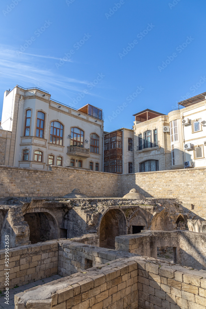 Shirvanshahs bath houses. Shirvanshahs palace, Icheri Sheher (old town), Baku city, Azerbaijan.