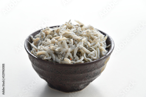Valokuva Japanese Food, Shirasu-don (rice topped with small sardines), Whitebait bowl
