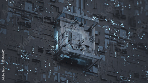 Gray central processing uni...