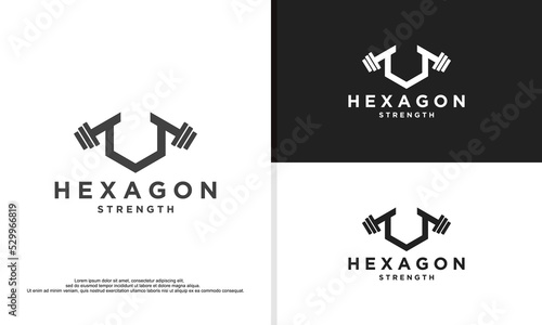 logo illustration vector graphic of gym industries