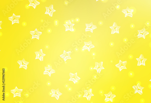 Light Yellow vector backdrop with small and big stars.