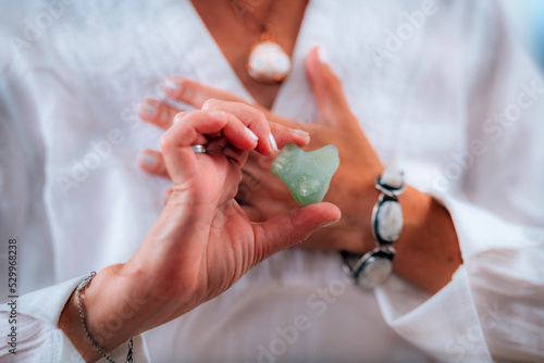 Heart Chakra Meditation with Green Aventurine Crystal photo