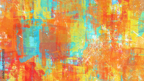 カラフルなラフなペイント。抽象背景素材。
