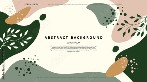 Abstract flat floral shapes background