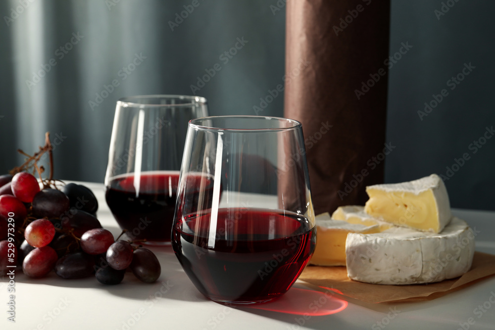 Concept of tasty and delicious alcohol drink, wine