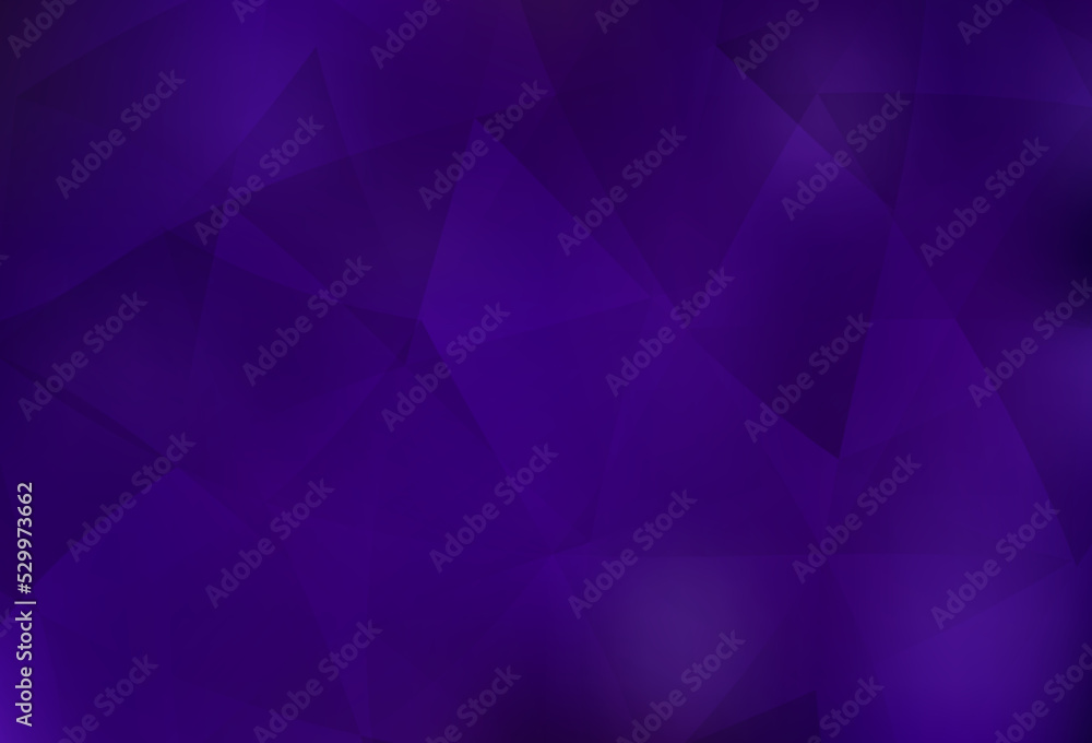 Obraz premium Dark Purple vector triangle mosaic background.