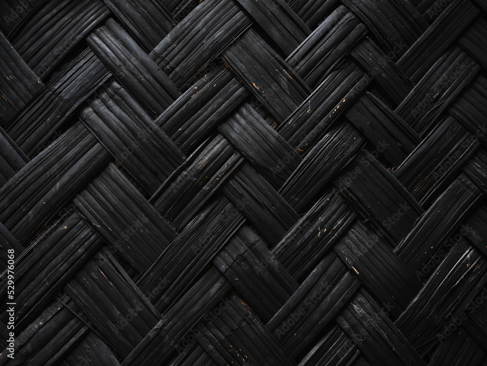 Wicker texture Handicraft pattern Black background Wicker texture Handicraft pattern Black background
