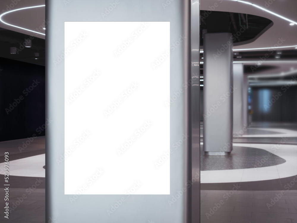 Mock up Banner indoor Public building Blank Media Advertisement Mock up Banner indoor Public building Blank Media Advertisement