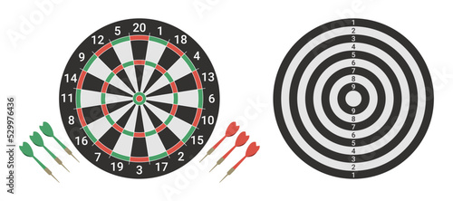 Dart board arrow indoor game front and back side