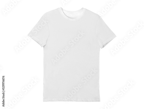 Isolated white blank T-shirt product for design concept mock up.