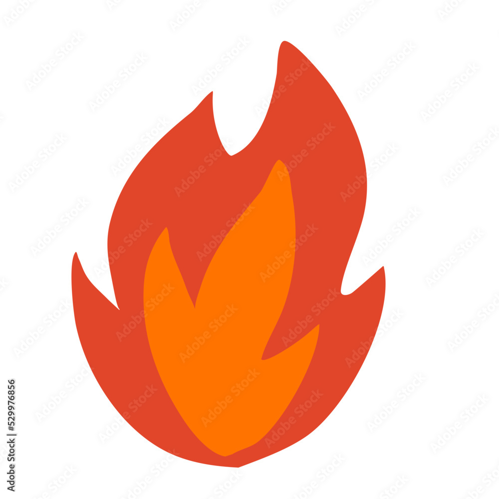 blazing hot fire Hand drawn icon blazing hot fire Hand drawn icon