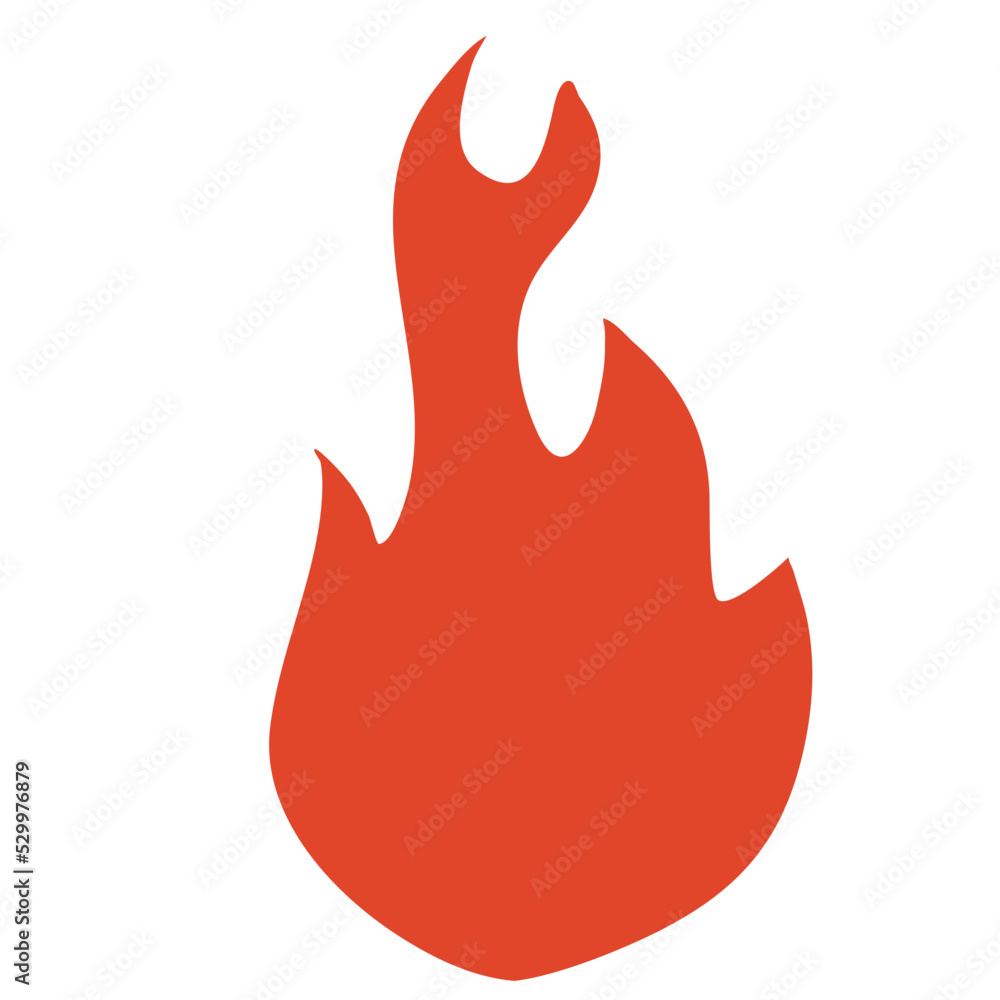 blazing hot fire Hand drawn icon blazing hot fire Hand drawn icon