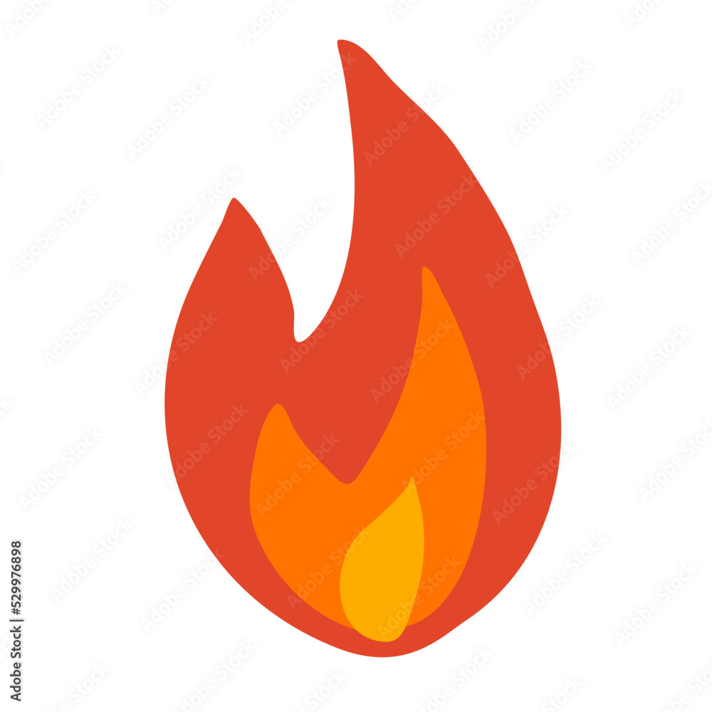 blazing hot fire Hand drawn icon blazing hot fire Hand drawn icon