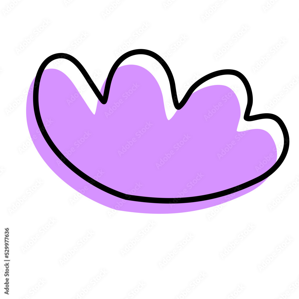 Fototapeta premium Abstract naive organic shape background