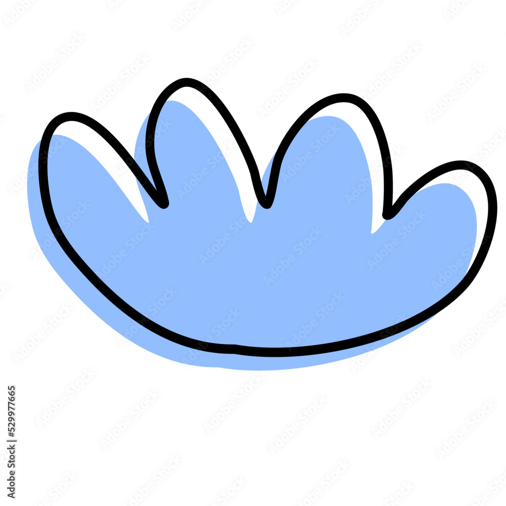 Fototapeta premium Abstract naive organic shape background