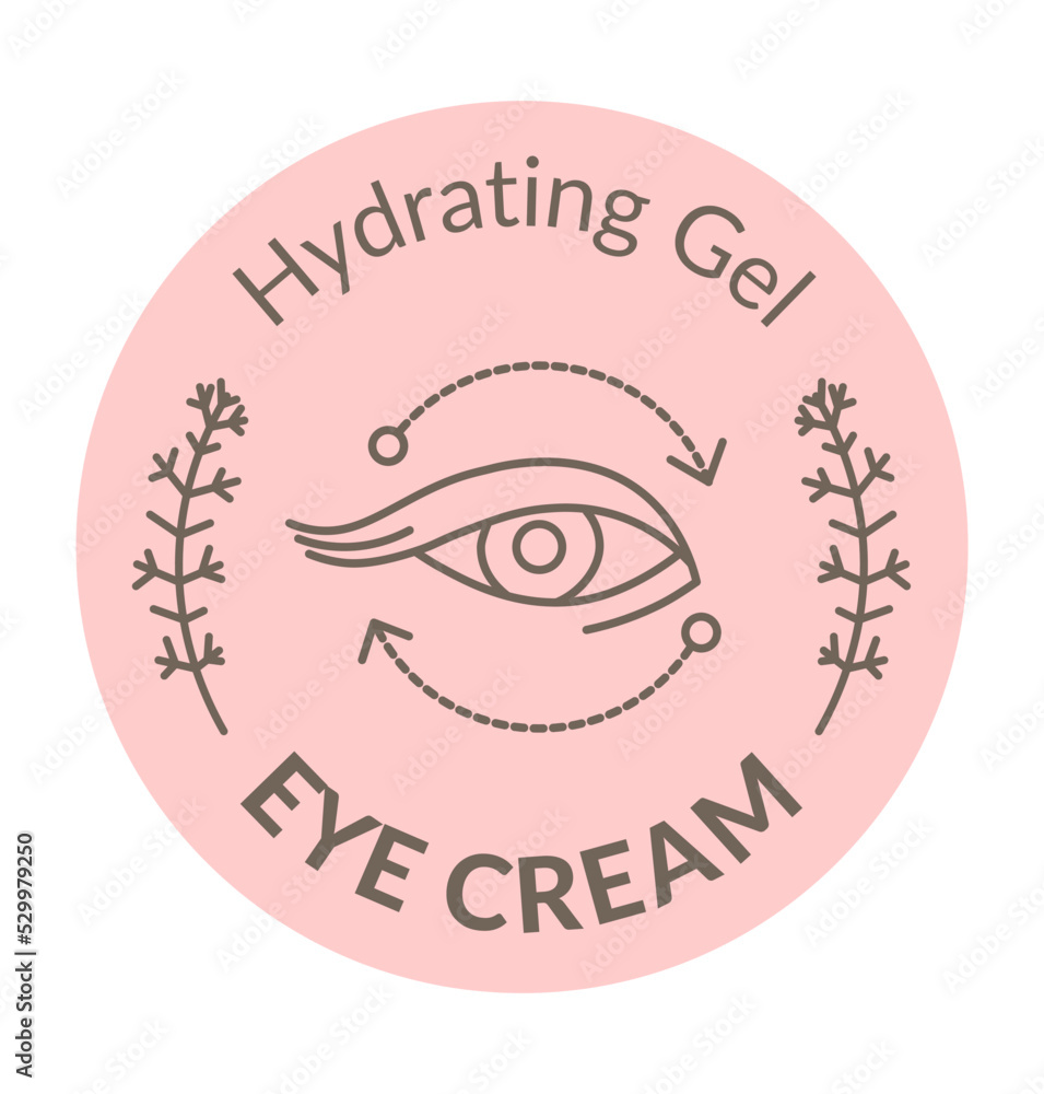 Obraz premium Eye cream, hydrating gel, label cosmetic product