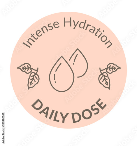 Intense hydration daily dose, cosmetics labels
