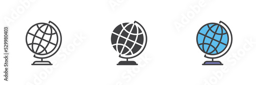 Earth globe icon