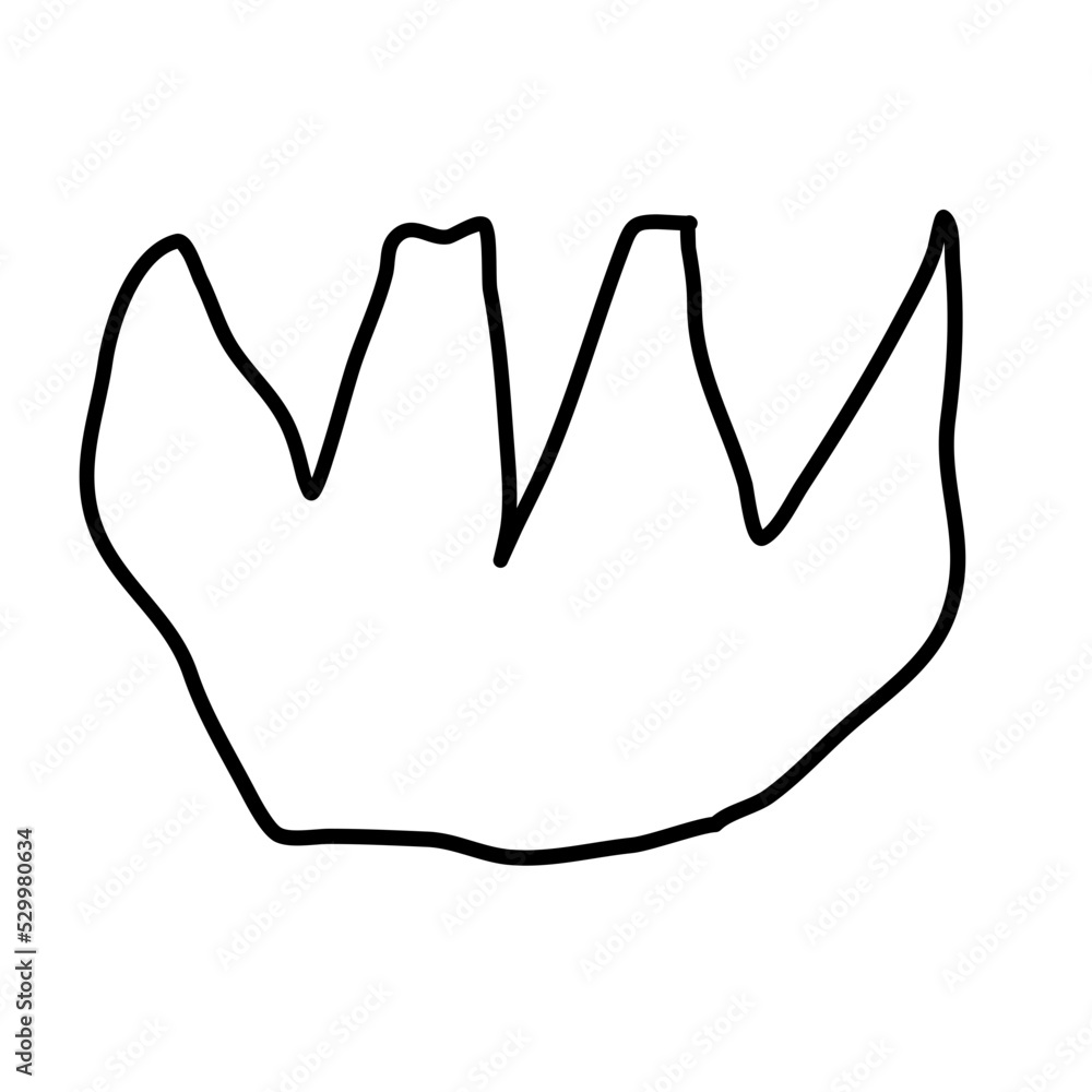 Abstract organic shape hand drawn background