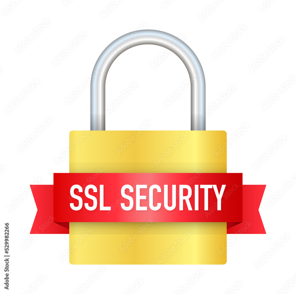 Secure connection icon vector illustration isolated on white background, flat style secured ssl shield symbols. Vector stock illustration. Secure connection icon vector illustration isolated on white background, flat style secured ssl shield symbols. Vector stock illustration.