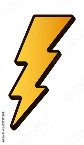 Lightning bolt. Thunder bolt, lighting strike expertise. Vector stock illustration.