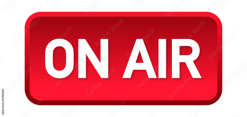 Broadcast studio on air light. On-air sign radio and television. Vector stock illustration. Broadcast studio on air light. On-air sign radio and television. Vector stock illustration.