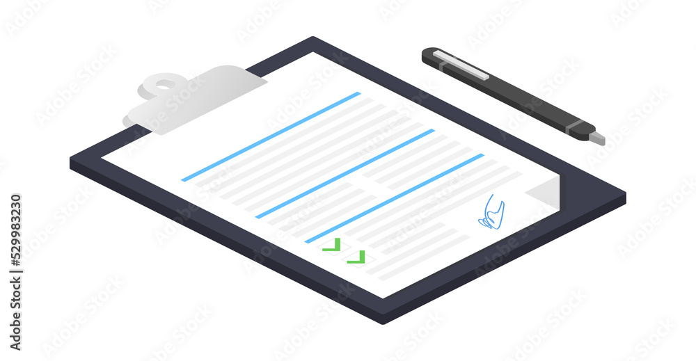 Digital signature. Web isometric contract signature infographic concept. Vector stock illustration. Digital signature. Web isometric contract signature infographic concept. Vector stock illustration.