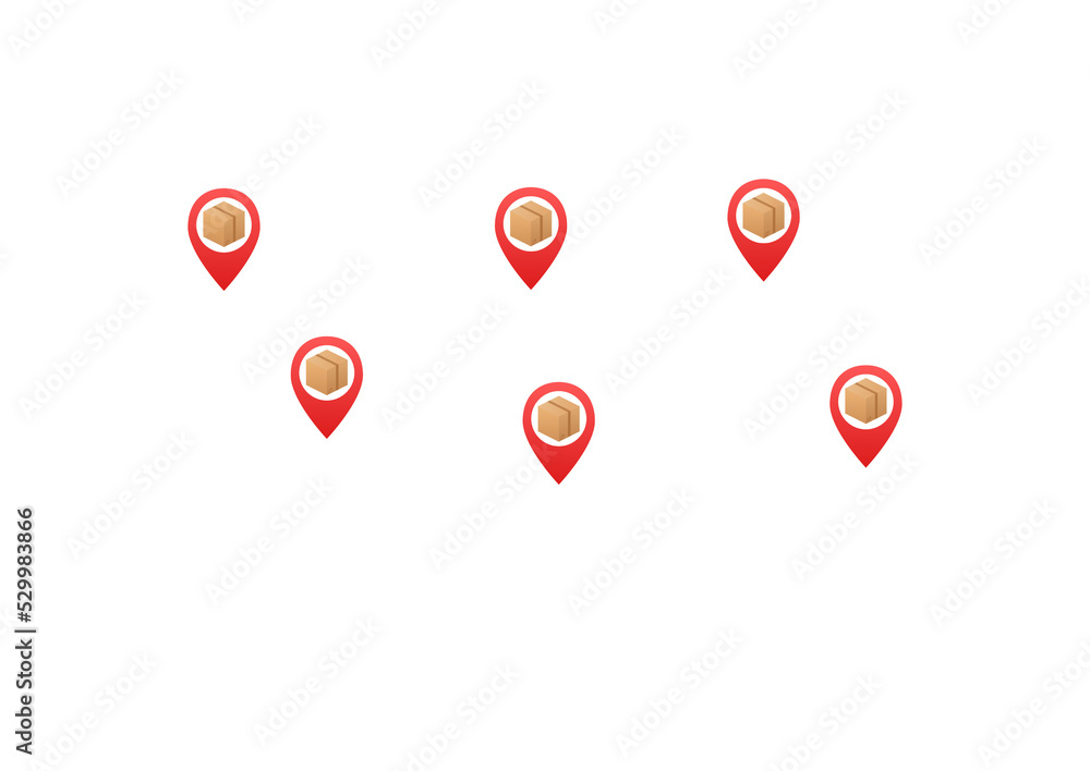 Fototapeta premium Parcel tracking website. Online package tracking. Modern concept. Vector stock illustration.