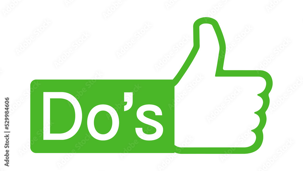Do's and Don'ts like thumbs up or down. flat simple thumb up symbol minimal round logotype element set graphic design isolated on white. Vector stock illustration. Do's and Don'ts like thumbs up or down. flat simple thumb up symbol minimal round logotype element set graphic design isolated on white. Vector stock illustration.