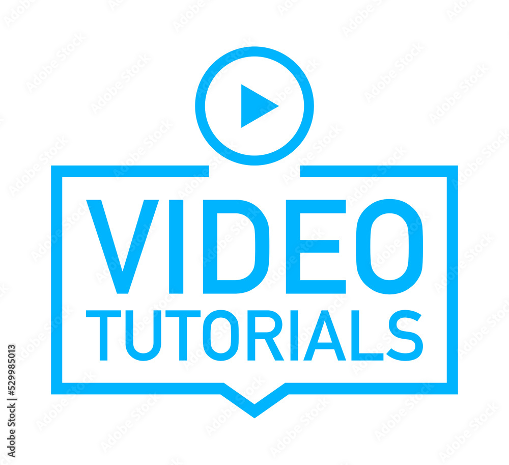 Video tutorials icon concept. Video conference and webinar icon. Vector stock illustration.