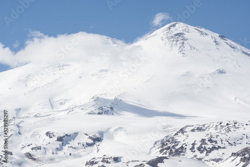 Mount Elbrus from the lift to Mount Cheget, Caucasus Range