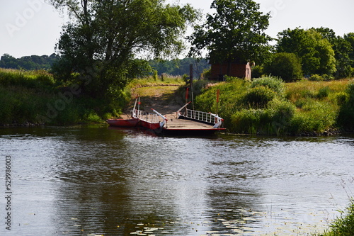 Ferry at the River Aller between the Villages Grethem and Eickeloh, Lower Saxony