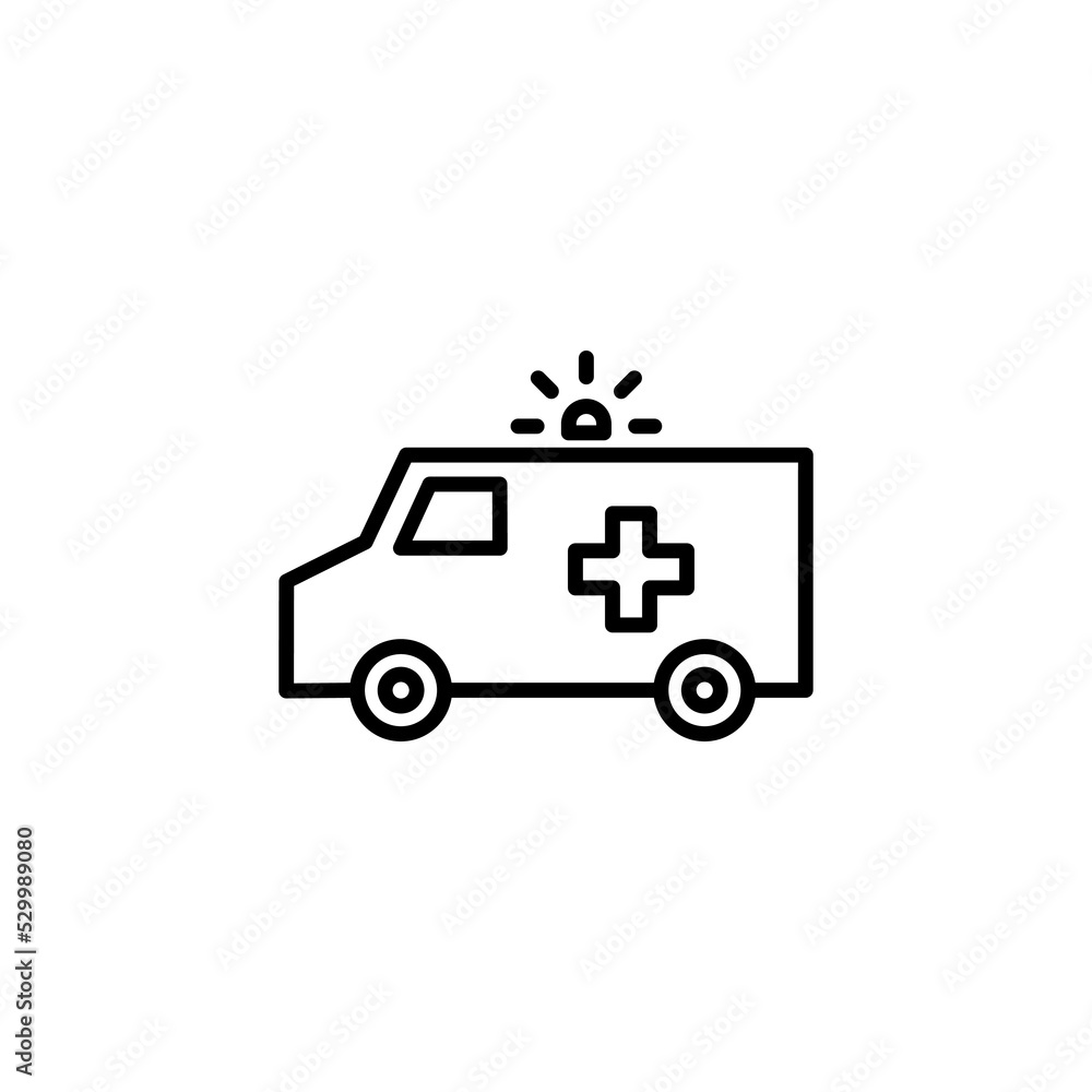 Ambulance icon vector for web and mobile app. ambulance truck sign and symbol. ambulance car