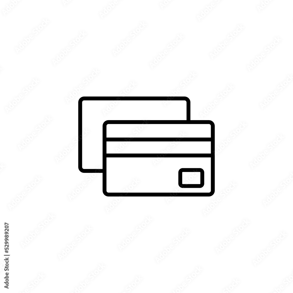 Credit card icon vector for web and mobile app. Credit card payment sign and symbol