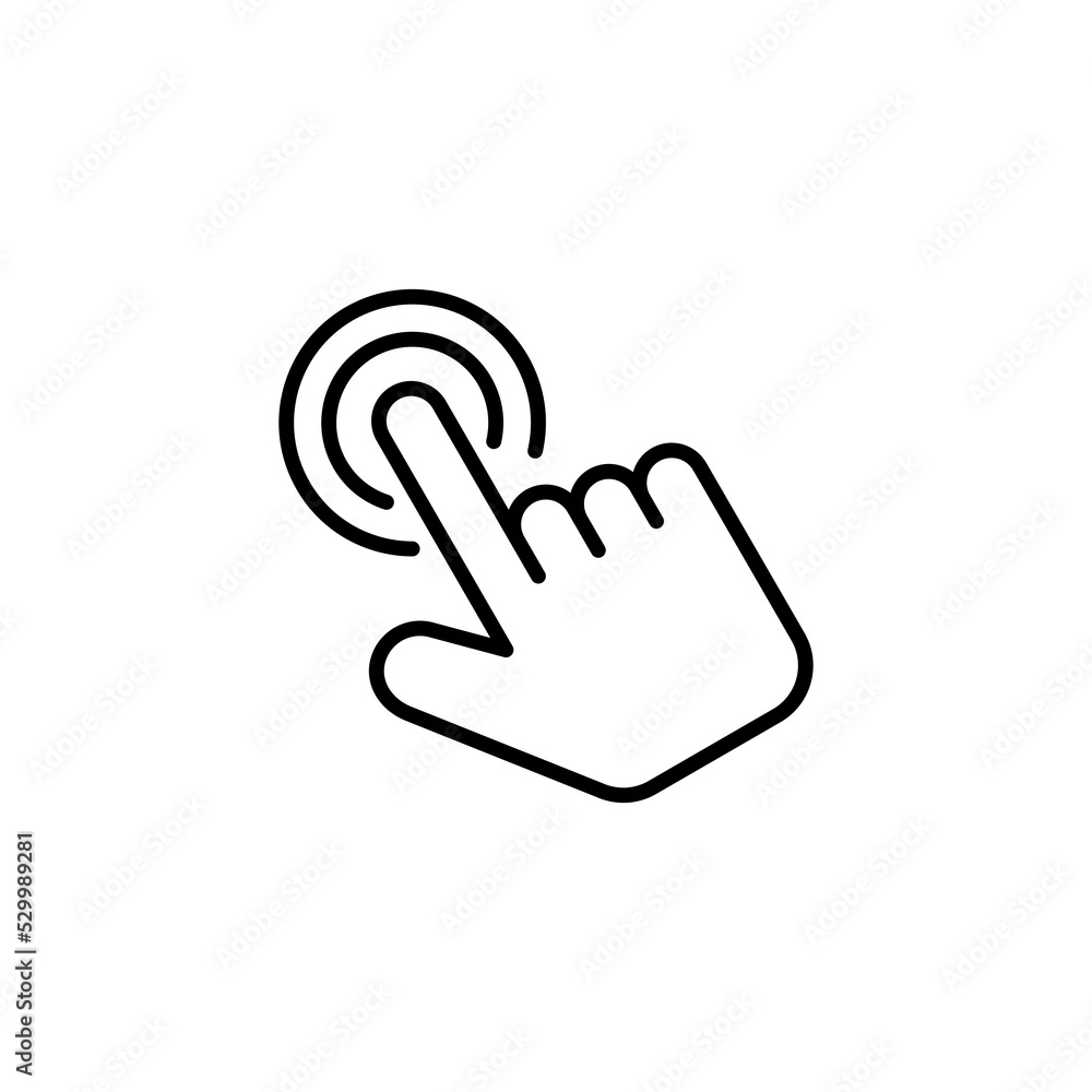 Hand click icon vector for web and mobile app. pointer sign and symbol. hand cursor icon Hand click icon vector for web and mobile app. pointer sign and symbol. hand cursor icon