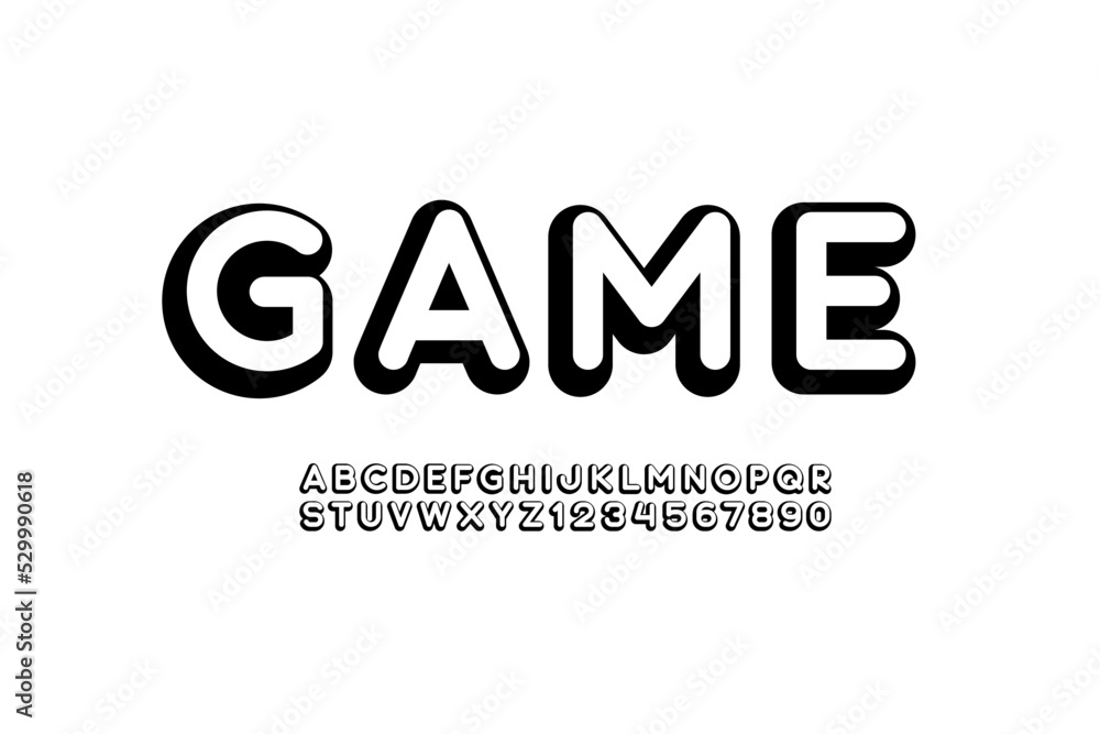 Large Font Bold Rounded Alphabet Strong Uppercase Latin Letters From large-font-bold-rounded-alphabet-strong-uppercase-latin-letters-from