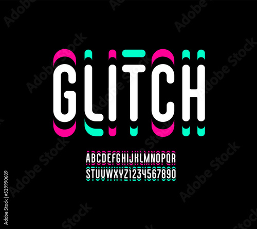 Narrow font, rounded condensed alphabet, modern letters and numbers, vector illustration 10EPS