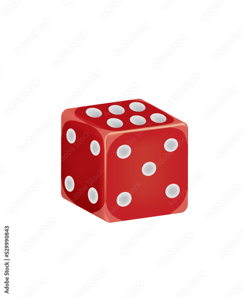 Red dice isolated. vector illustration Red dice isolated. vector illustration