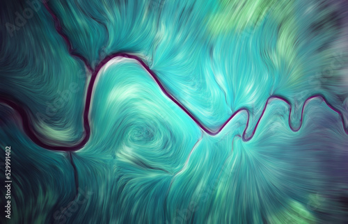 Abstract blue blur texture. Blurred veins water stream backdrop with a smoke style. Smooth motion illustration for your graphic design, banner, background, wallpaper or poster. 3D rendering