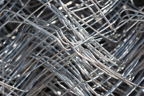 metal tangled wire as background