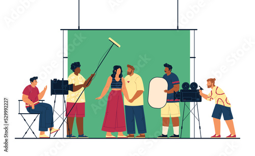 Film or movie production, vector banner or image.