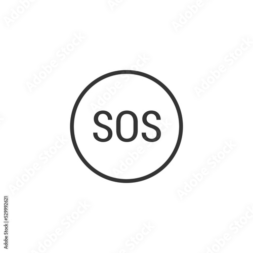 SOS icon isolated on background. Emergency symbol modern, simple, vector, icon for website design, mobile app, ui. Vector Illustration
