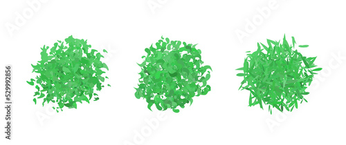Set of isolated green tumbleweed, rolling grass vector illustration, perfect for design asset, game asset, vector element, other graphical resources