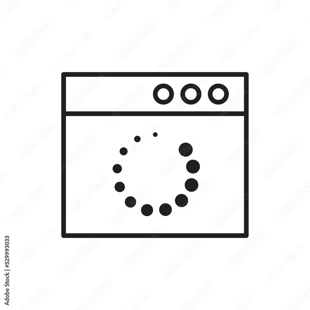 Website download loading icon design. isolated on white background. vector illustration Website download loading icon design. isolated on white background. vector illustration