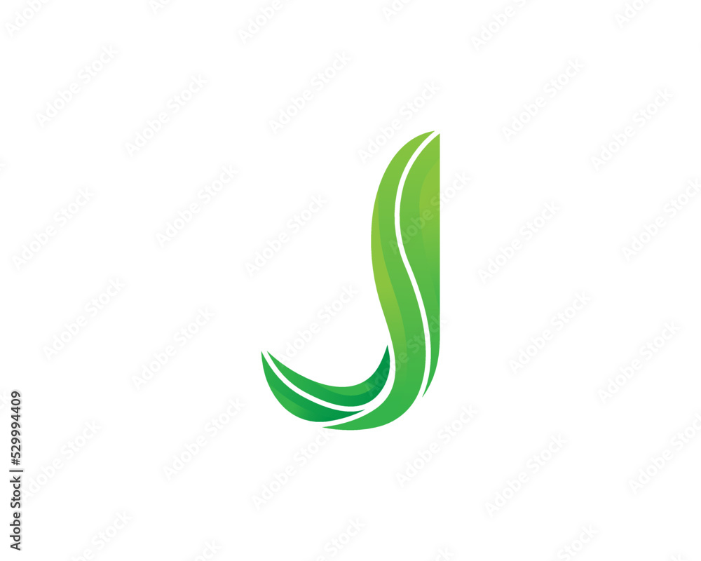 Initial Letter J Leaf Logo Concept icon symbol sign Element Design. Herbal, Natural Products, Cosmetics, Ecology, health Care, spa, yoga Logotype. Vector illustration template Initial Letter J Leaf Logo Concept icon symbol sign Element Design. Herbal, Natural Products, Cosmetics, Ecology, health Care, spa, yoga Logotype. Vector illustration template