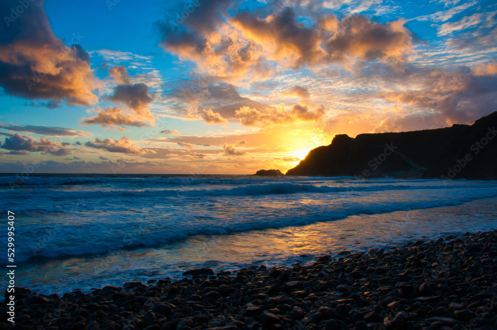 Obraz premium Arrifana sunset, Rota Vicentina, Portugal