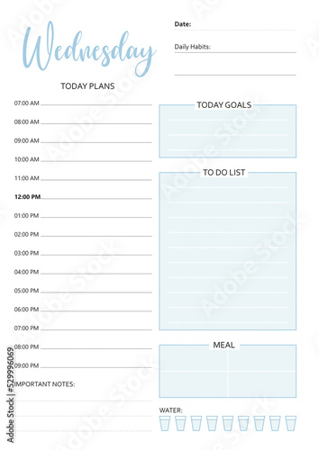 Daily Planner, Printable everyday planner, TO do list, Habit Tracer, Instant Download, A4, A5